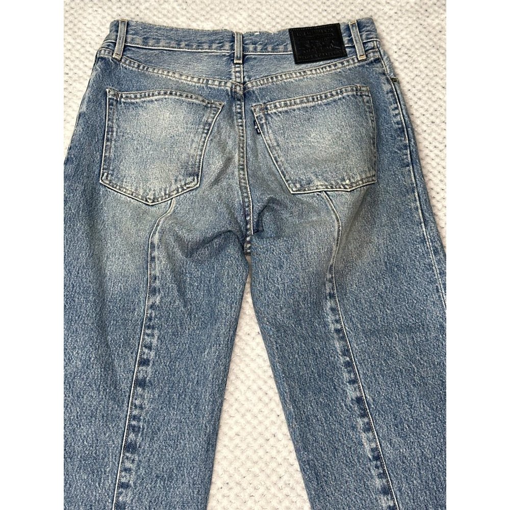 Vintage Levis Jeans Womens 27 High Waist Blue Denim Cropped Jane Button Fly - Picture 3 of 16